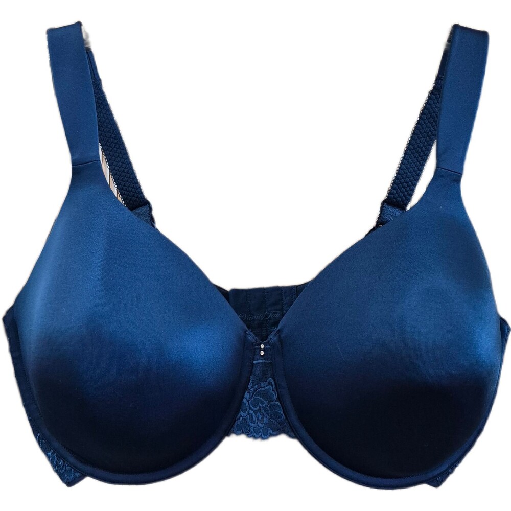 Vanity Fair Bra US Size 42DD Blue Beautiful Benefits Elegance Underwire Support